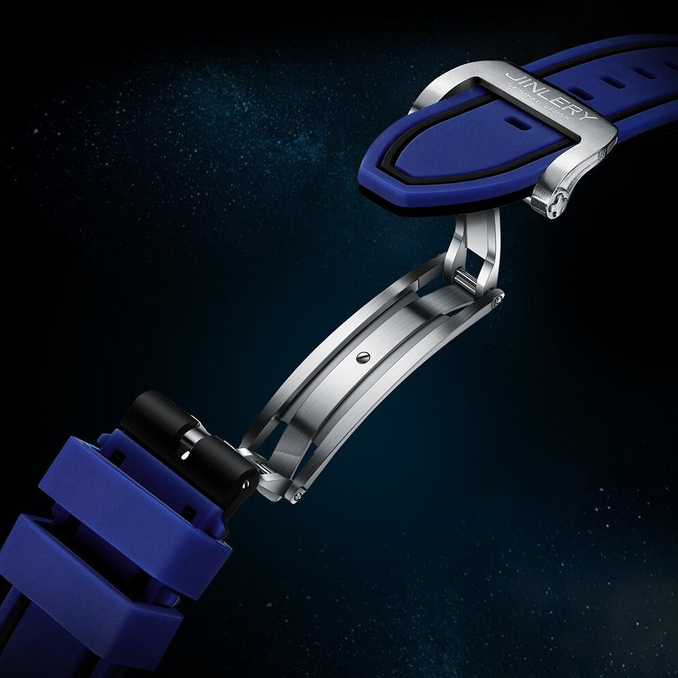 Clasp for Jinlery Double Tourbillon Skeleton Mechanical Watch from fiveto.co.uk