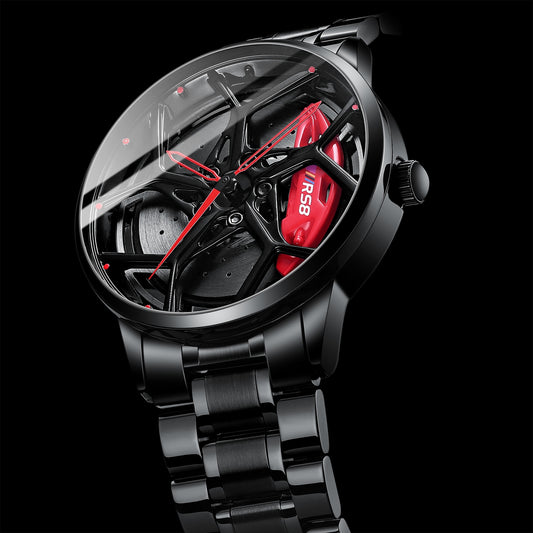 Red Nektom Alloy Wheel Rim Style Watch available from FiveTo.co.uk