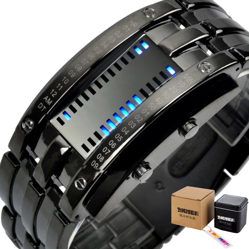 black with box Skmei LED Segment Display Watch from fiveto.co.uk