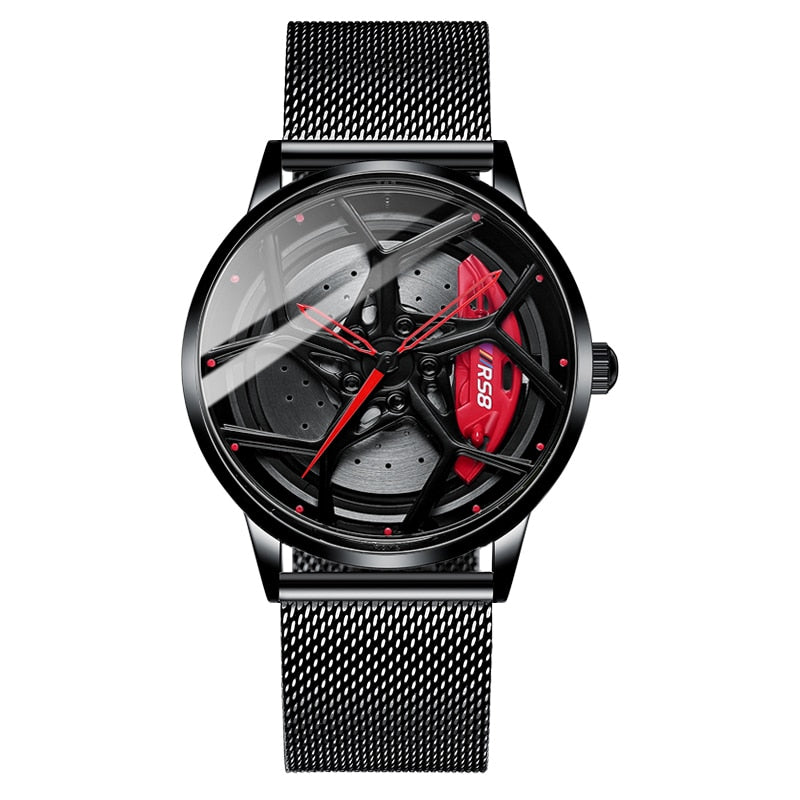 Red/Mesh Nektom Alloy Wheel Rim Style Watch available from FiveTo.co.uk