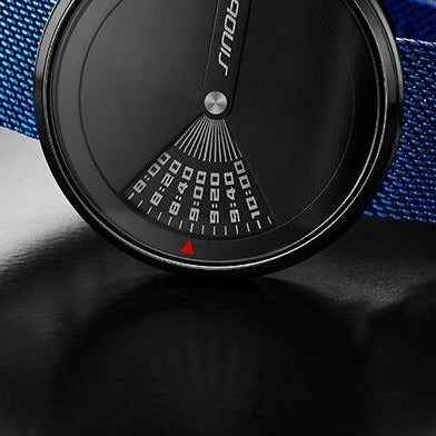 Sinobi 9784 Window View Quartz Watch Stainless, Steel Mesh Strap from fiveto.co.uk