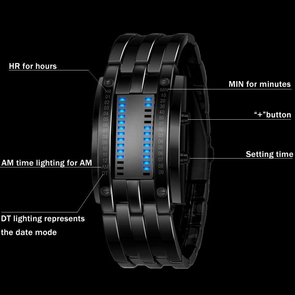 Functions for Skmei LED Segment Display Watch from fiveto.co.uk