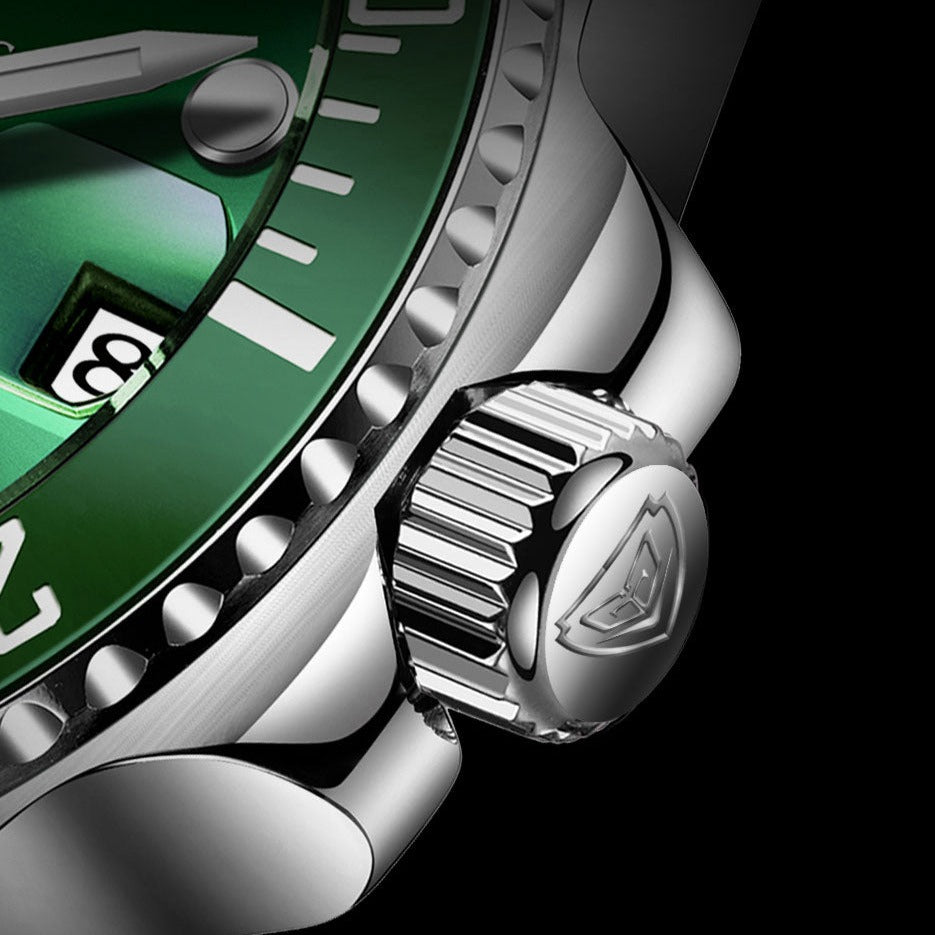 Crown Lige 6801 Automatic Mechanical Sapphire Glass 316L Stainless Steel Watch from FiveTo.co.uk