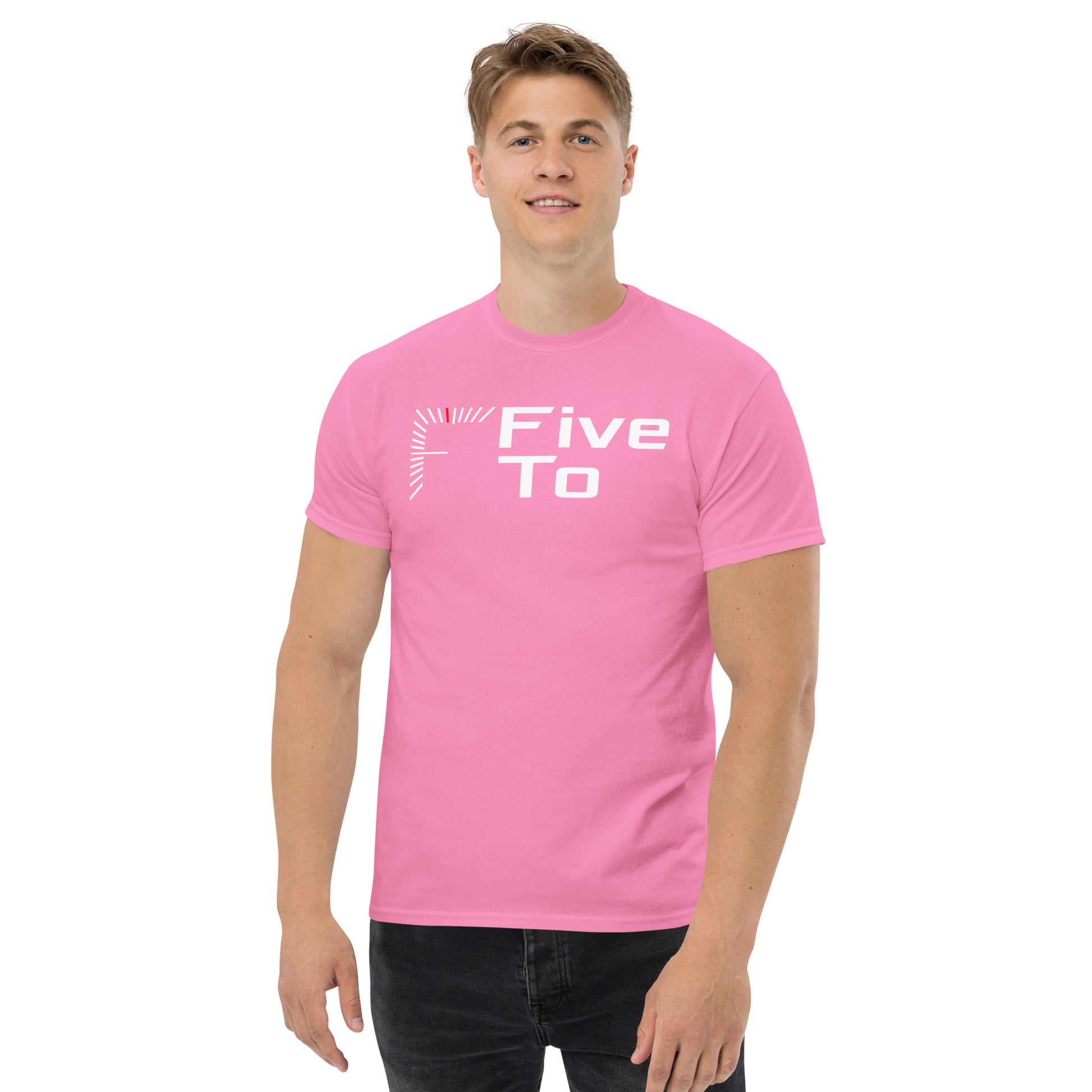 FiveTo Men's Classic T-shirt Azalea Pink