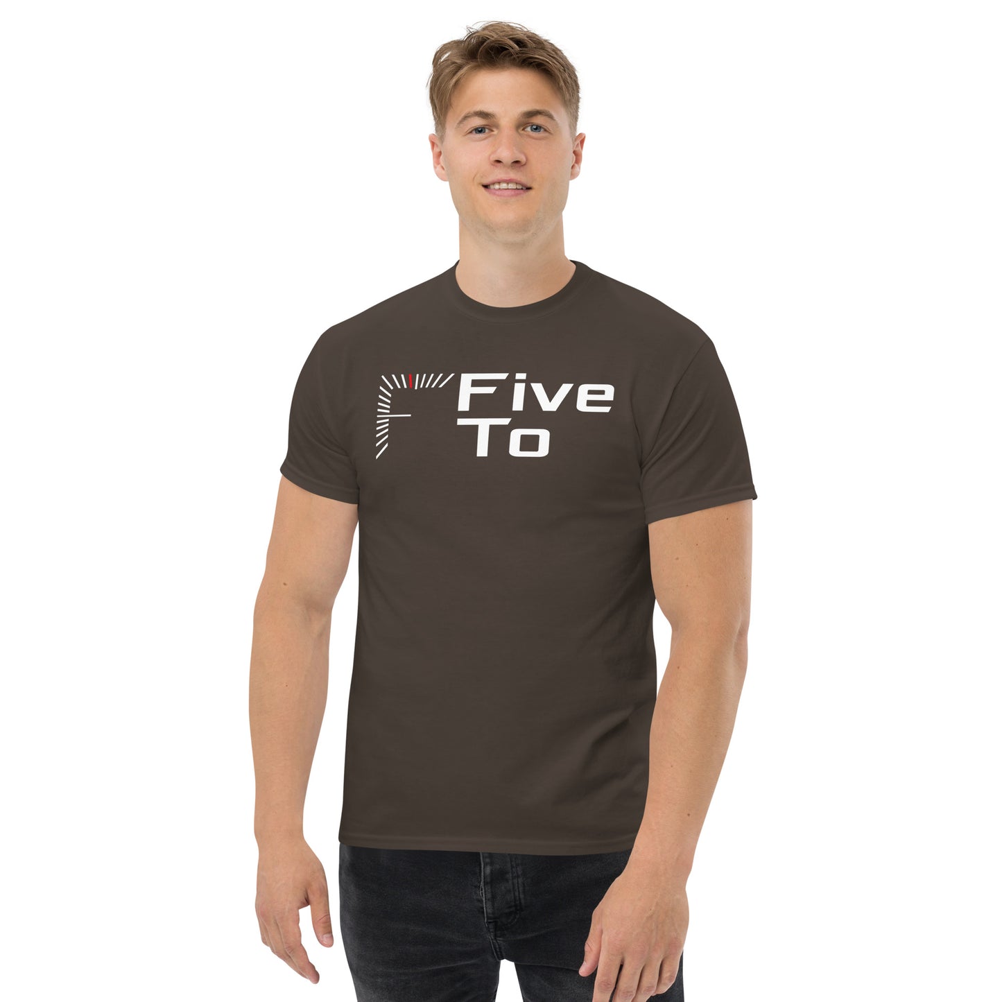FiveTo Men's Classic T-shirt Dark Chocolate