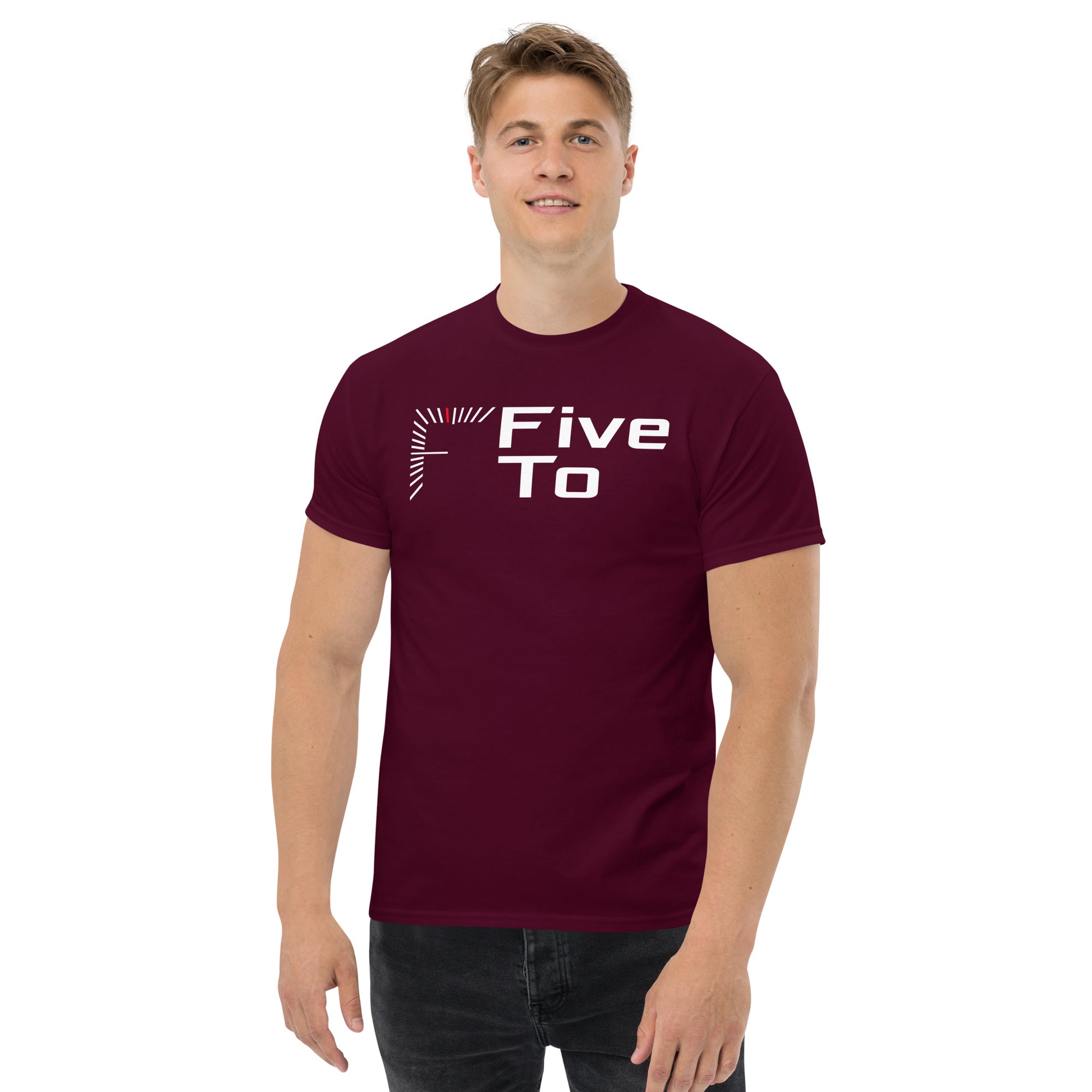 FiveTo Men's Classic T-shirt Maroon