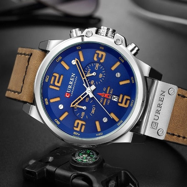 Curren Model 8314 Quartz Sport Chronograph watch available from FiveTo.co.uk