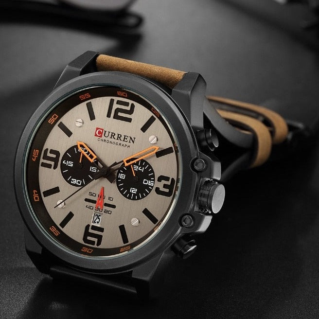 Curren Model 8314 Quartz Sport Chronograph watch available from FiveTo.co.uk