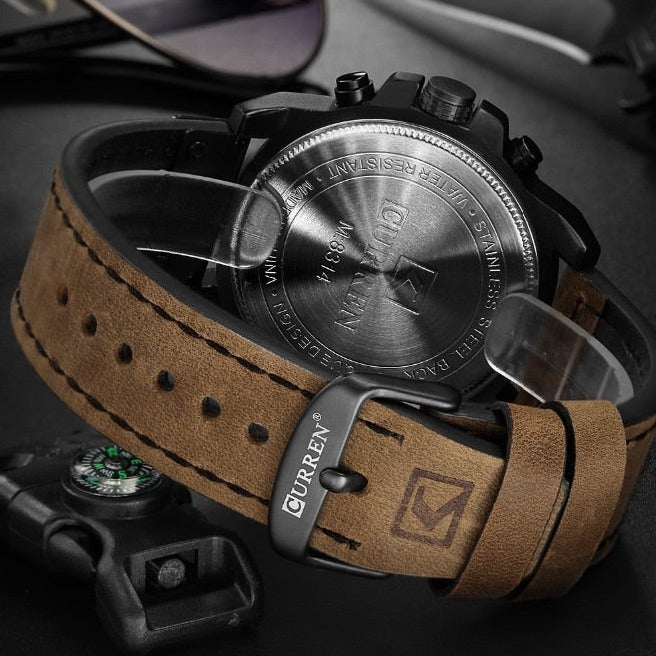 Strap Detail Curren Model 8314 Quartz Sport Chronograph watch available from FiveTo.co.uk