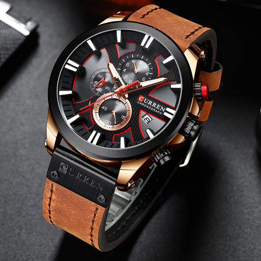 Curren Model 8346 Chronograph Quartz watch available from FiveTo.co.uk