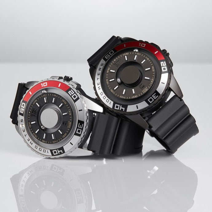 Eutour Model 25 Innovative Magnetic Ball Design Quartz Metal Watch available from FiveTo.co.uk