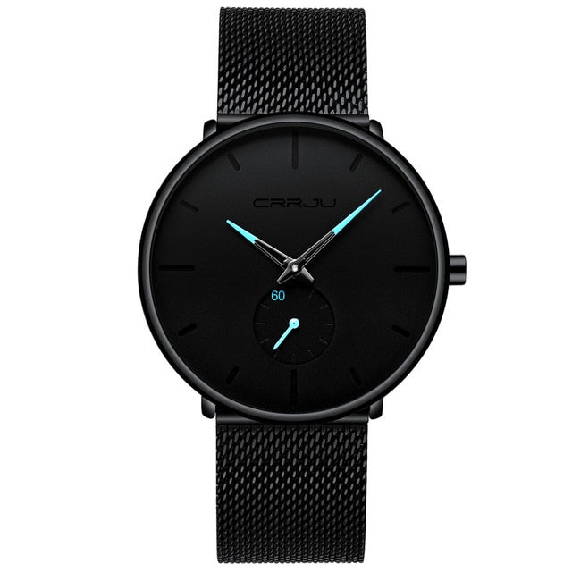 Crrju 2150 Minimalist Ultra Thin Design Quartz Watch available from FiveTo.co.uk