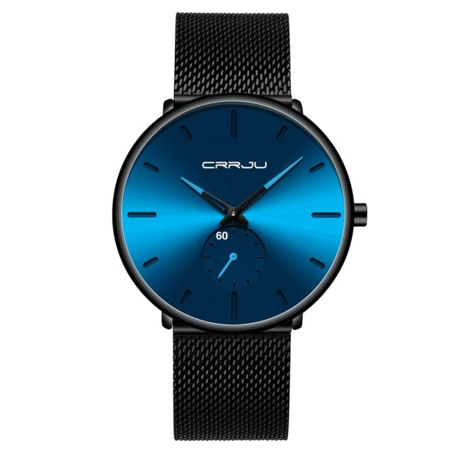Crrju 2150 Minimalist Ultra Thin Design Quartz Watch available from FiveTo.co.uk