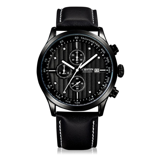 Ochstin Sports Date Quartz Chronograph Leather Strap.
