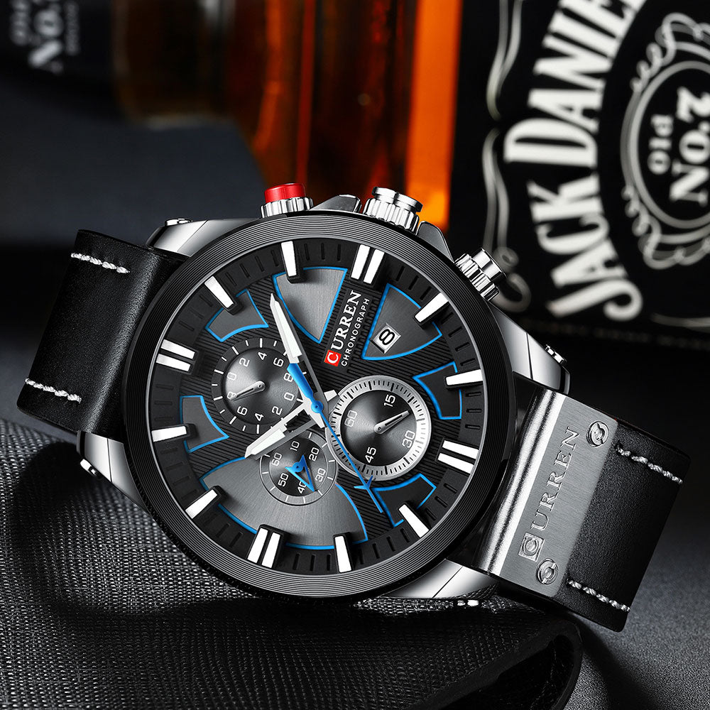 Black Curren Model 8346 Chronograph Quartz watch available from FiveTo.co.uk