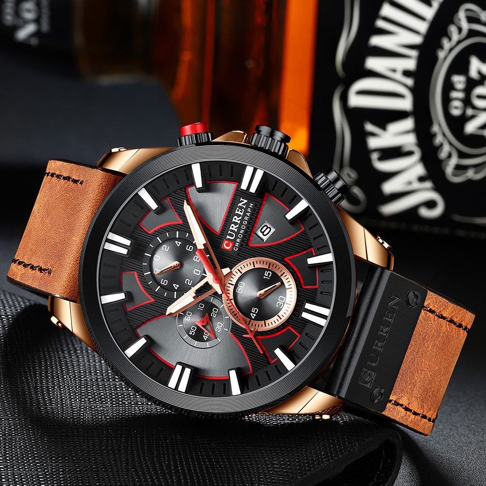 Curren Model 8346 Chronograph Quartz watch available from FiveTo.co.uk