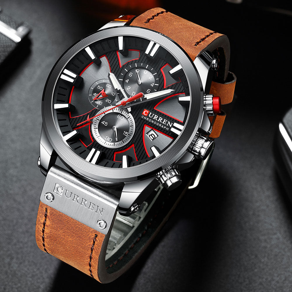 Curren Model 8346 Chronograph Quartz watch available from FiveTo.co.uk