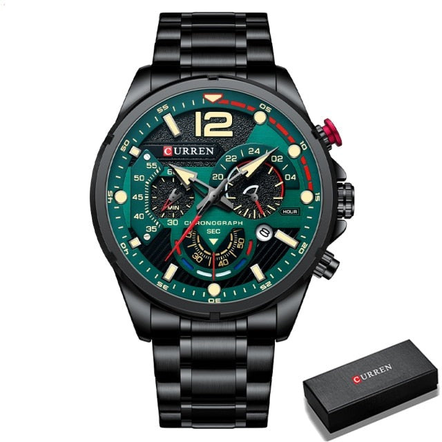 Curren Model 8395 Stainless Steel Sport Quartz Chronograph from FiveTo.co.uk