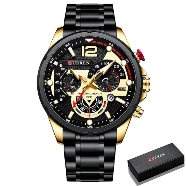 Curren Model 8395 Stainless Steel Sport Quartz Chronograph from FiveTo.co.uk