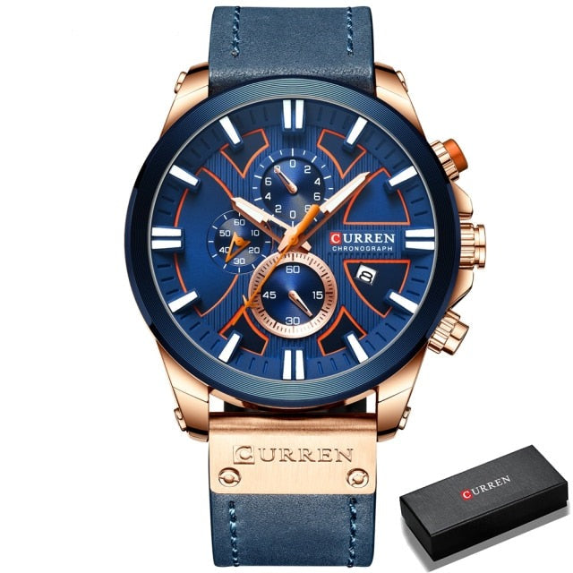 Curren Model 8346 Chronograph Quartz watch available from FiveTo.co.uk