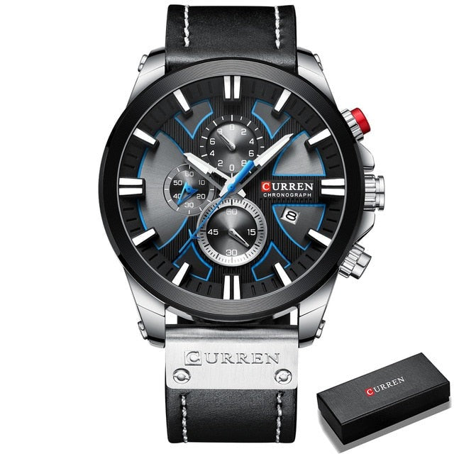 Black Curren Model 8346 Chronograph Quartz watch available from FiveTo.co.uk