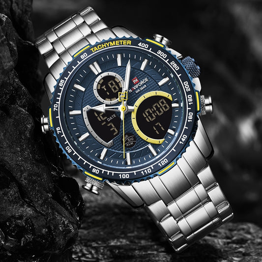 Naviforce 9182 Sport Chronograph Analogue Digital Display watch from fiveto.co.uk