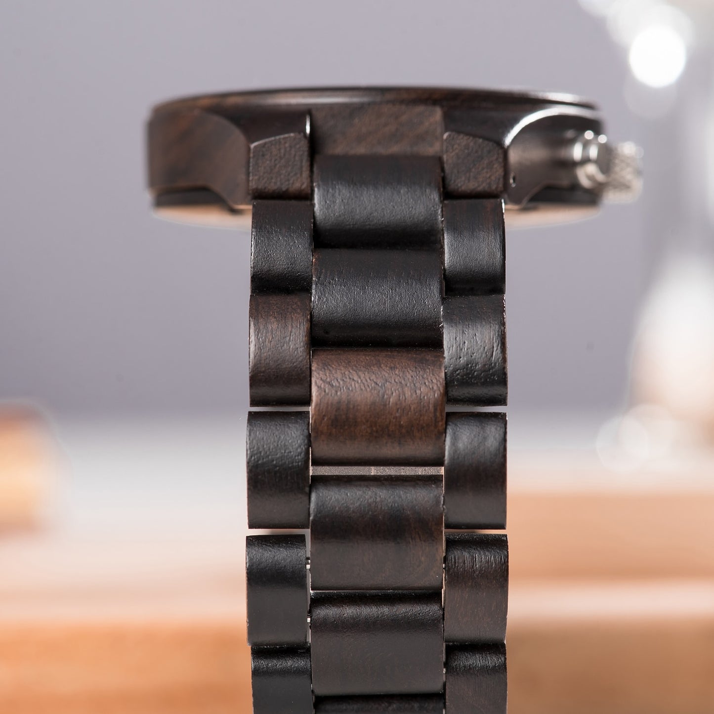 Strap Bobo Bird GT032 Handmade Ebony Wooden Quartz Watch available from FiveTo.co.uk