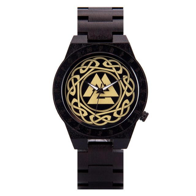 Bobo Bird GT016 Retro Ebony Wooden Quartz Watch available from FiveTo.co.uk