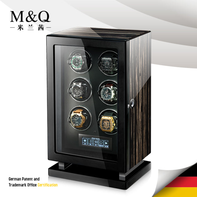 6 Watch  Melancy Luxury Wooden Automatic Watch Winding Cases available from FiveTo.co.uk