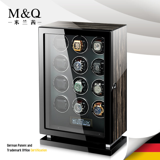 12 Watch Melancy Luxury Wooden Automatic Watch Winding Cases available from FiveTo.co.uk