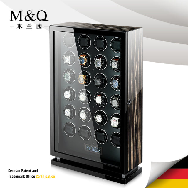24 Watch Melancy Luxury Wooden Automatic Watch Winding Cases available from FiveTo.co.uk