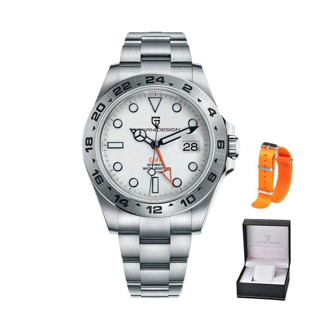 Pagani Design Model 1682 Stainless Steel Automatic Waterproof Mechanical 42m Watch available from FiveTo.co.uk