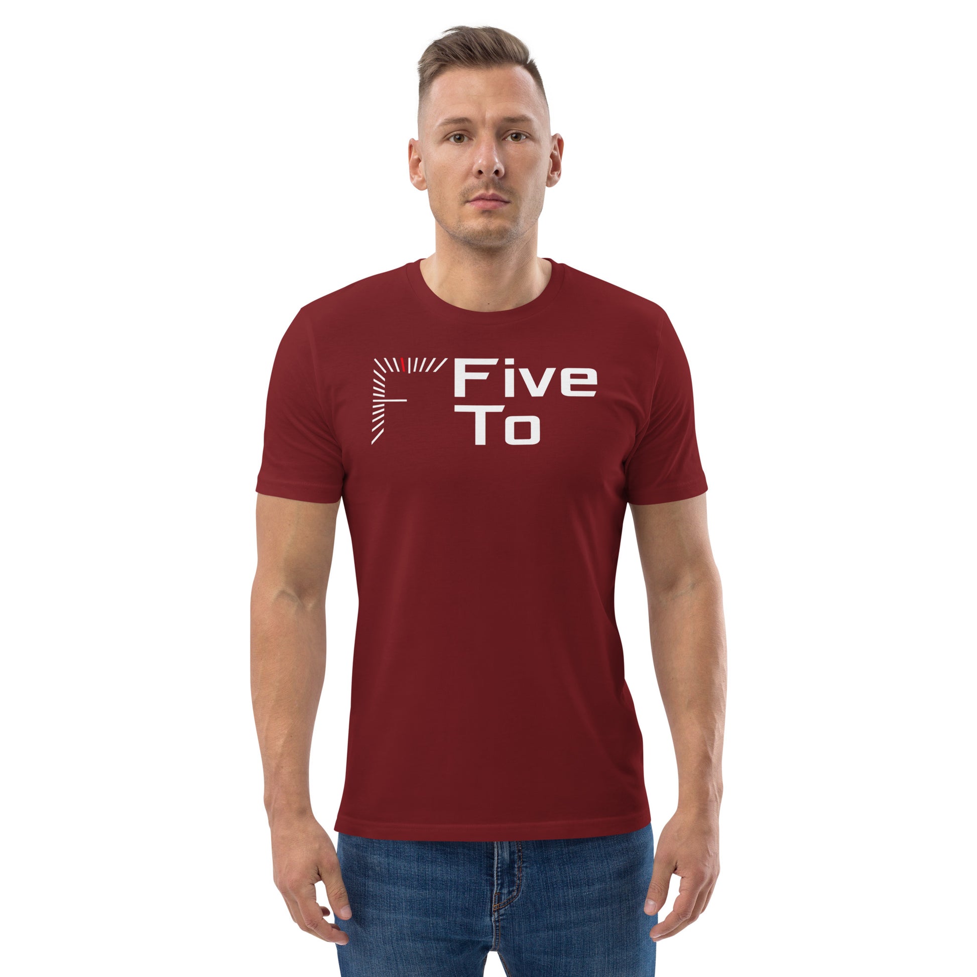 FiveTo Unisex T-shirt Burgundy