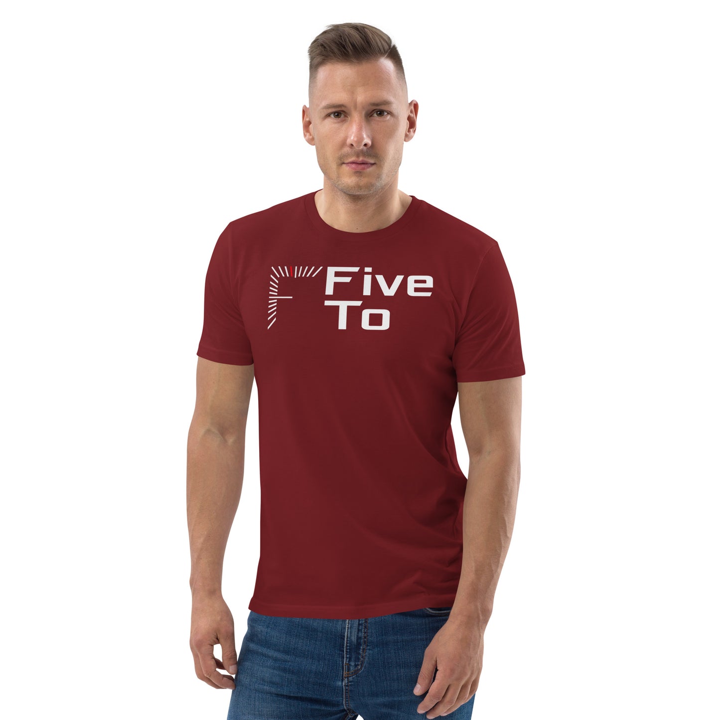 FiveTo Unisex T-shirt Burgundy