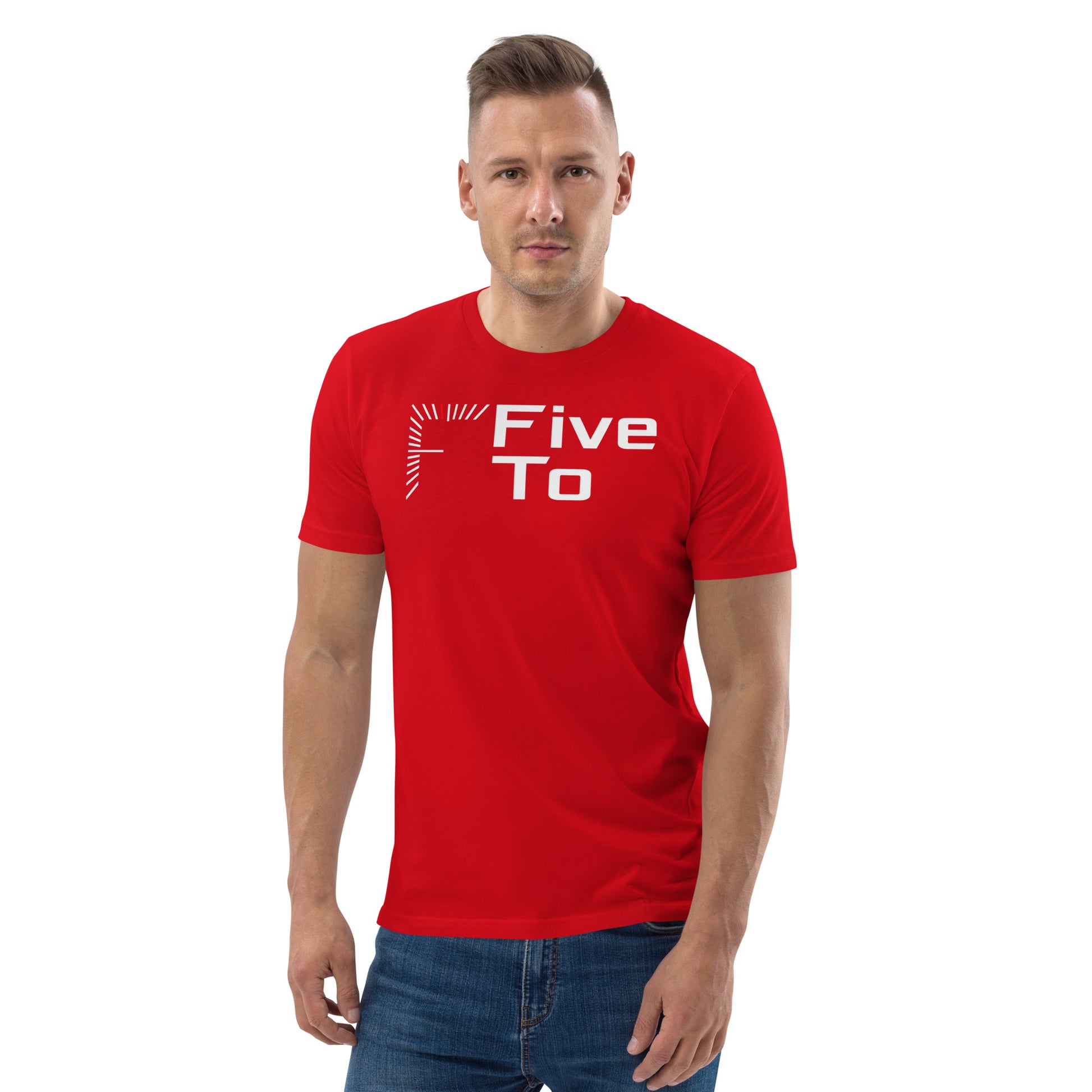 FiveTo Unisex T-shirt Red 2