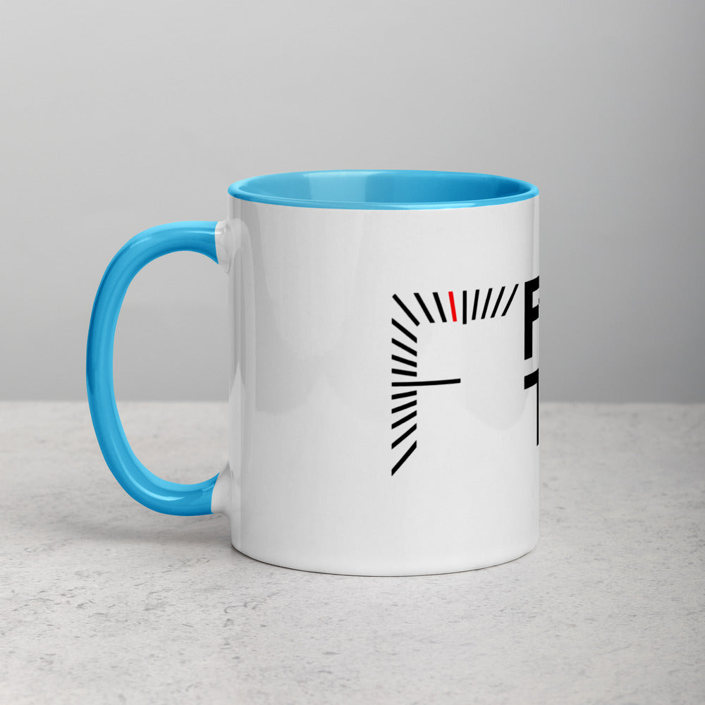 FiveTo Logo Mug with Colour Inside and Handle