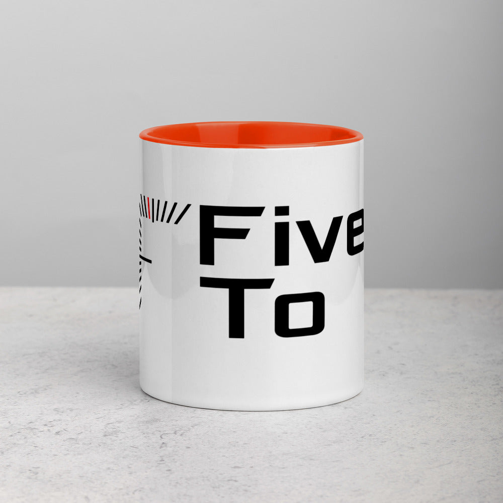 FiveTo Logo Mug with Colour Inside and Handle