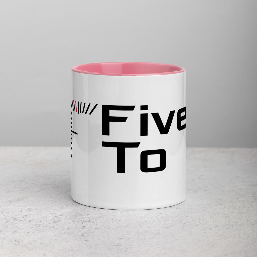 FiveTo Logo Mug with Colour Inside and Handle