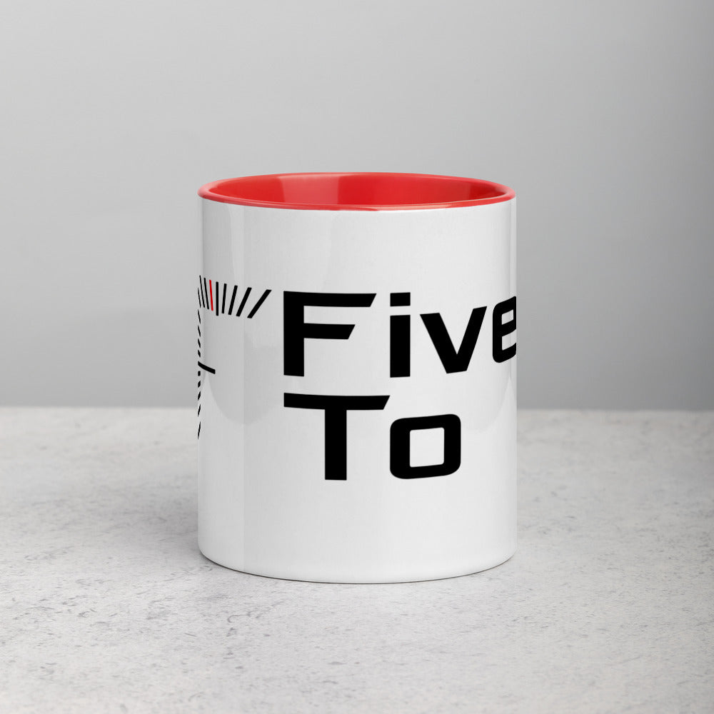 FiveTo Logo Mug with Colour Inside and Handle