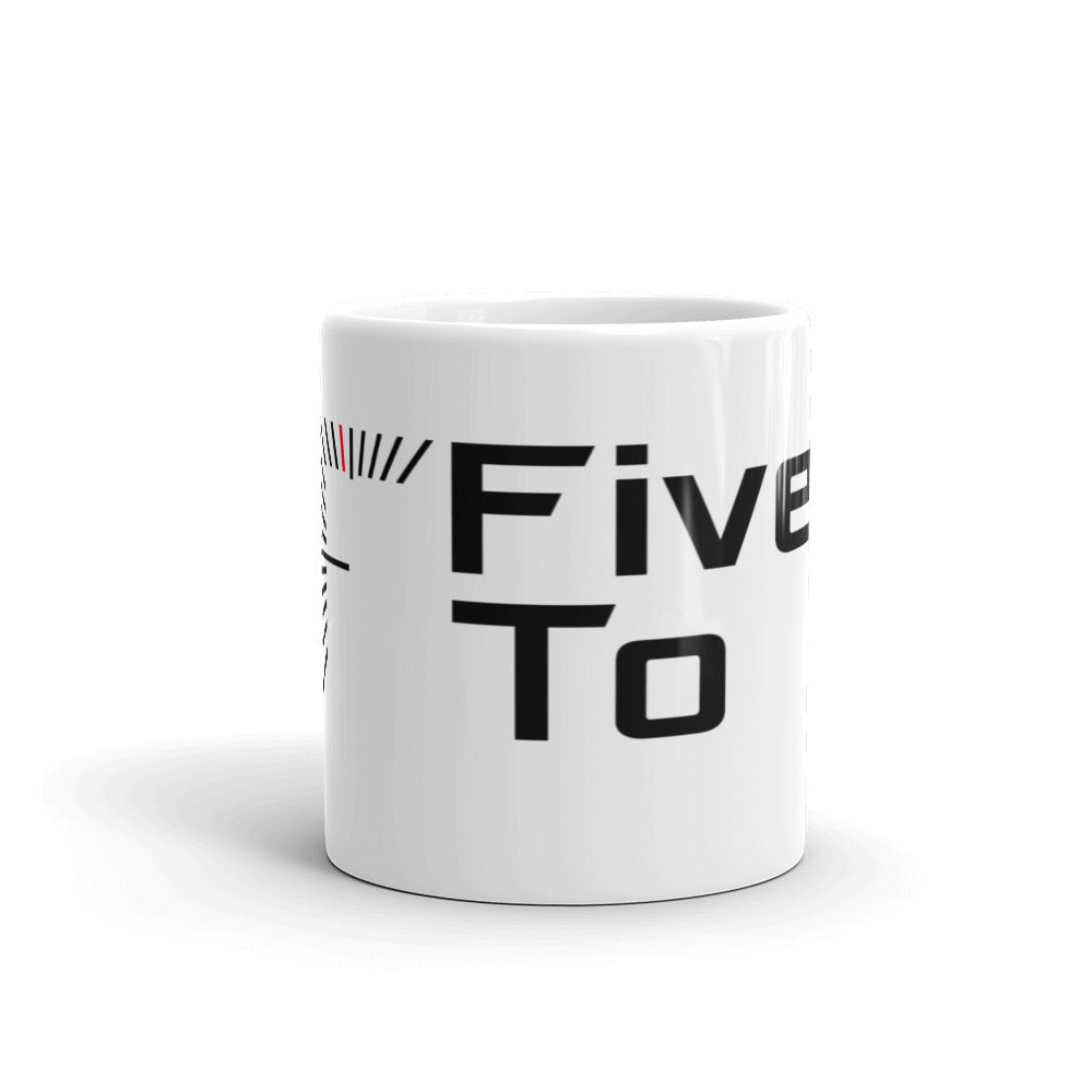 FiveTo Logo White Glossy Mug