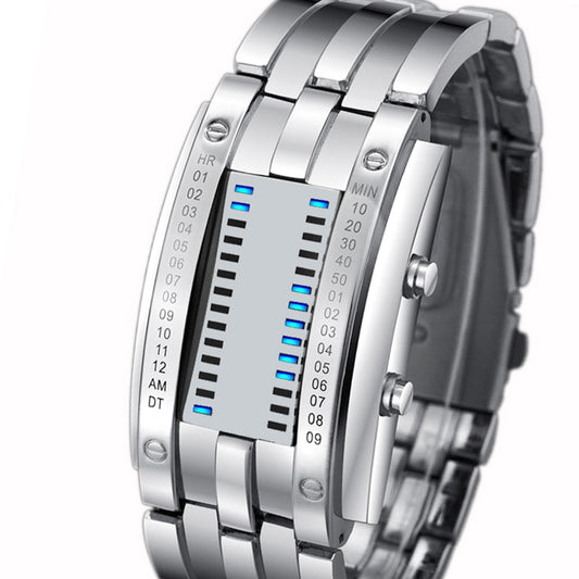 Silver Skmei LED Segment Display Watch from fiveto.co.uk