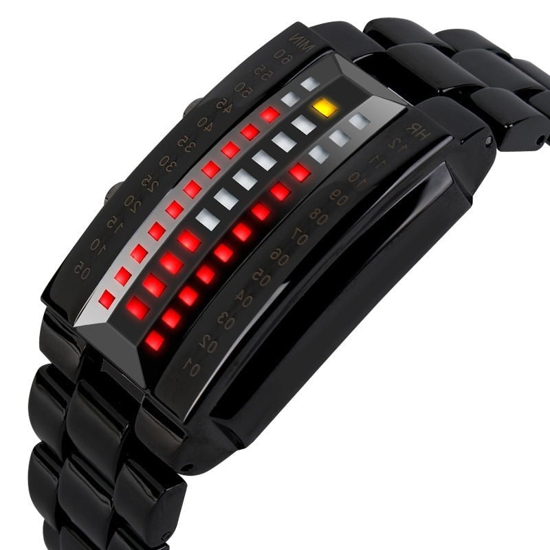 Skmei Multi Red LED Segment Quartz Watch. FiveTo