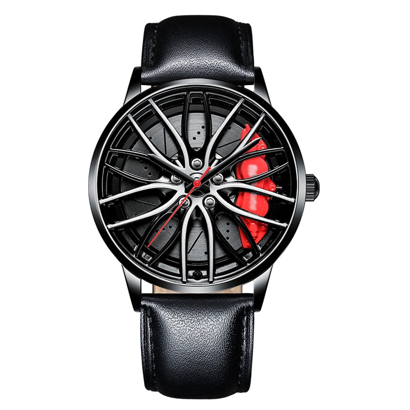 Sports car alloy wheel style watch in the style of your favourite car manufacturer from Fiveto.co.uk