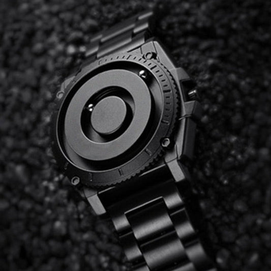 Black E029 Eutour Magnetic Ball Watch with Stainless Steel Strap from fiveto.co.uk