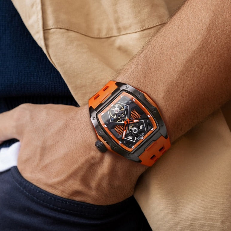 Orange Bonest Gatti 5501 Mechanical Stainless Steel Automatic Watch from fiveto.co.uk