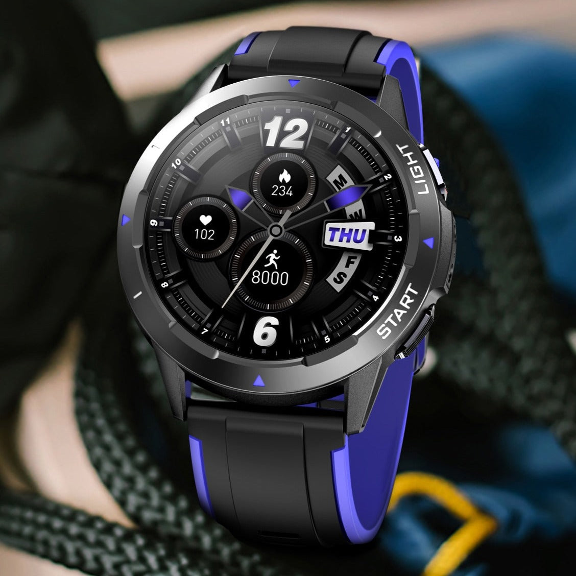 Lige 1826 GPS Position Sports Smart Watch with Health Monitor, Compass, Altimeter