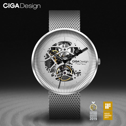 CIGA Design MY Series Stainless Steel Automatic Mechanical Skeleton Watch from FiveTo.co.uk