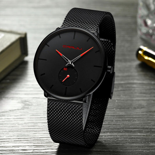 Red Hands Crrju 2150 Minimalist Ultra Thin Design Quartz Watch available from FiveTo.co.uk