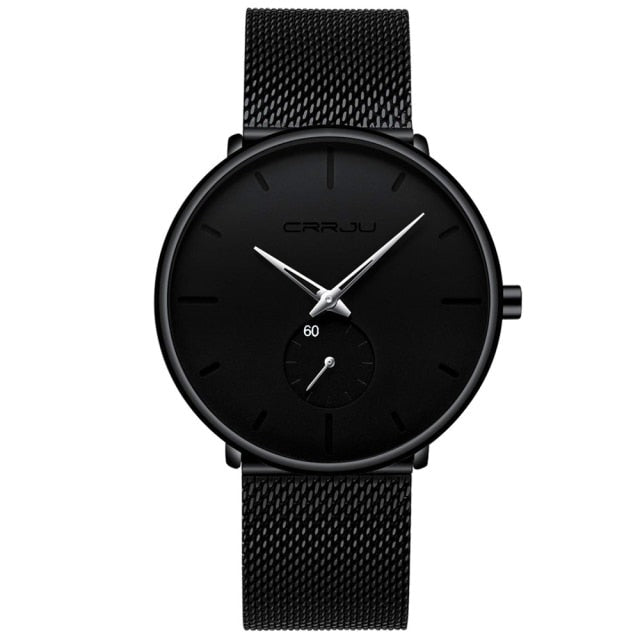 Crrju 2150 Minimalist Ultra Thin Design Quartz Watch available from FiveTo.co.uk