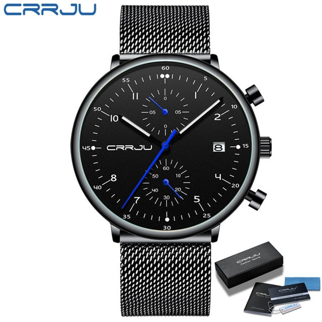 Crrju Model 2278 Slim Stainless Steel Watch available from FiveTo.co.uk